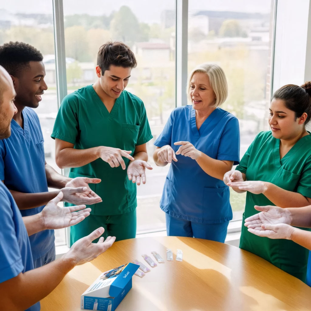 Desicoach handhygiëne training bij zorgteam